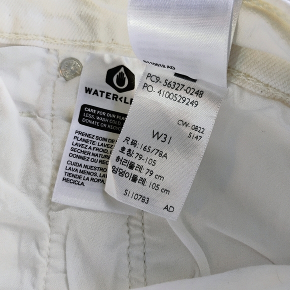 Levi's 501 Distressed Denim Shorts Womens 31 Waist White Button Fly 2" Inseam - Picture 8 of 12